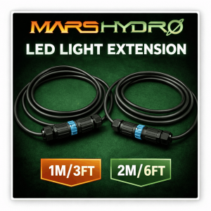 Mars Hydro LED Grow Light Extension Cable – FC-E & FC-EVO Compatible (1m & 2m)